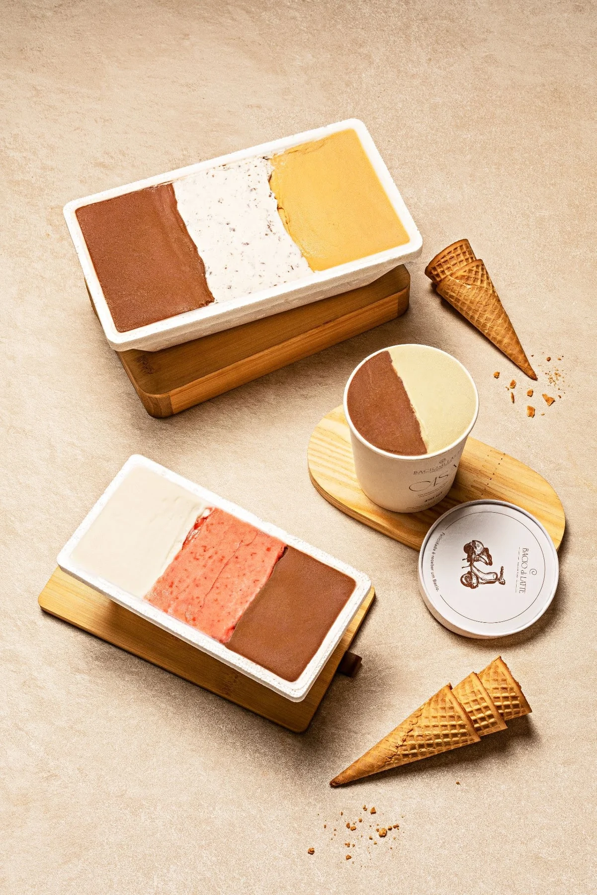 Bacio di Latte dobra potes de gelato nesta quinta em todas as lojas