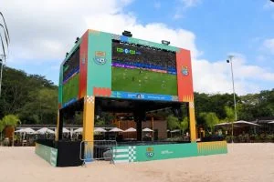 Brasil x Noruega vira evento com show e telões na Orla TotalPass