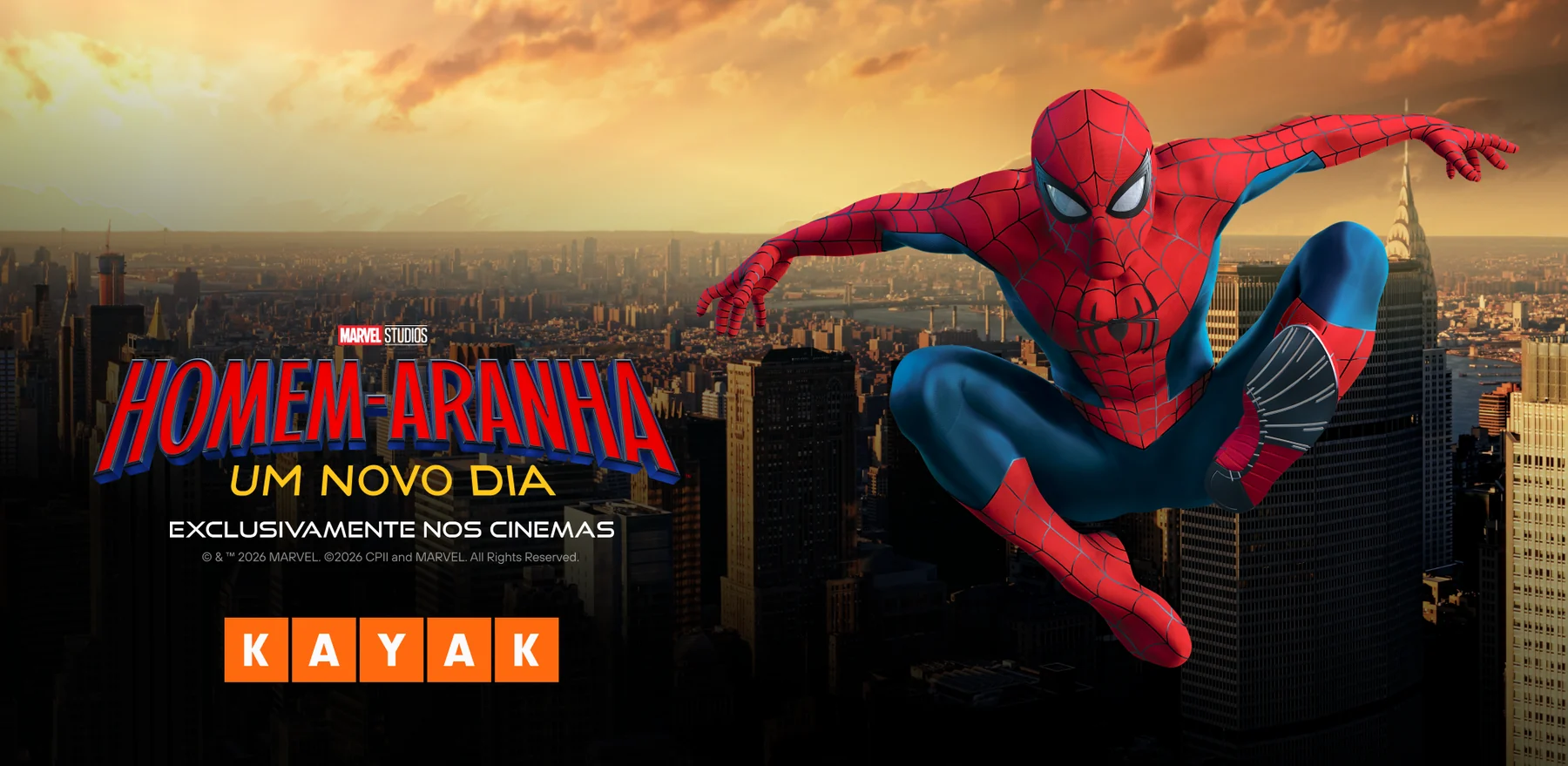 Campanha do KAYAK usa Homem-Aranha para impulsionar viagens a NY