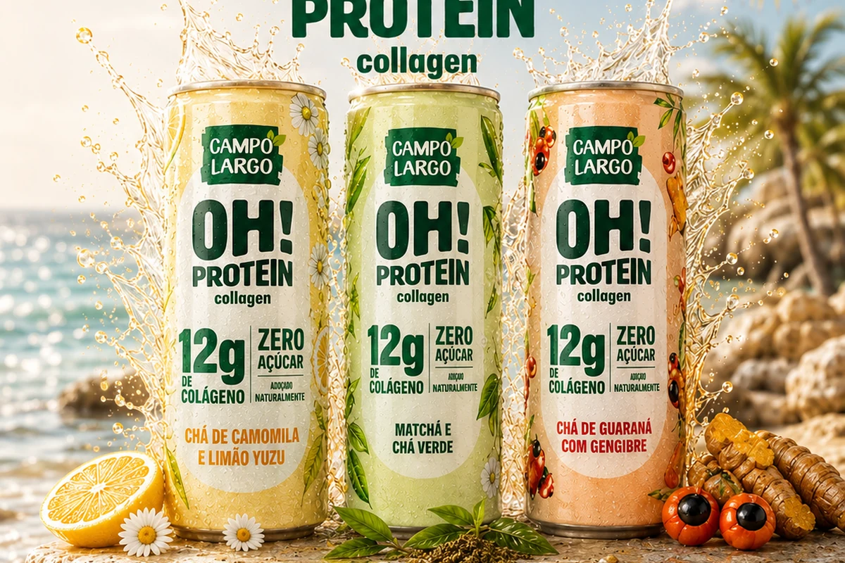 Campo Largo lança bebida com chá e 12 g de proteína de colágeno campo largo lanca bebida com cha e 12 g de proteina de colageno featured
