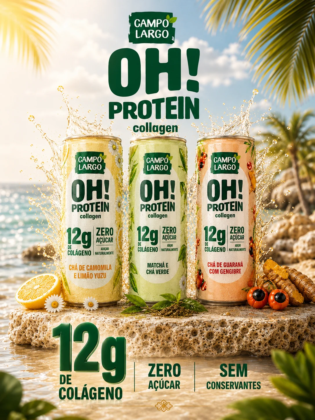 Campo Largo lança bebida com chá e 12 g de proteína de colágeno 1 Campo Largo lança bebida com chá e 12 g de proteína de colágeno