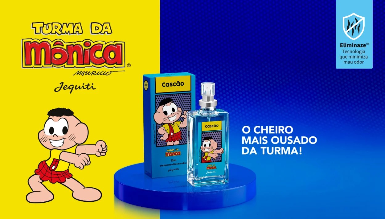 Cascão, o personagem que odeia água, agora tem perfume próprio