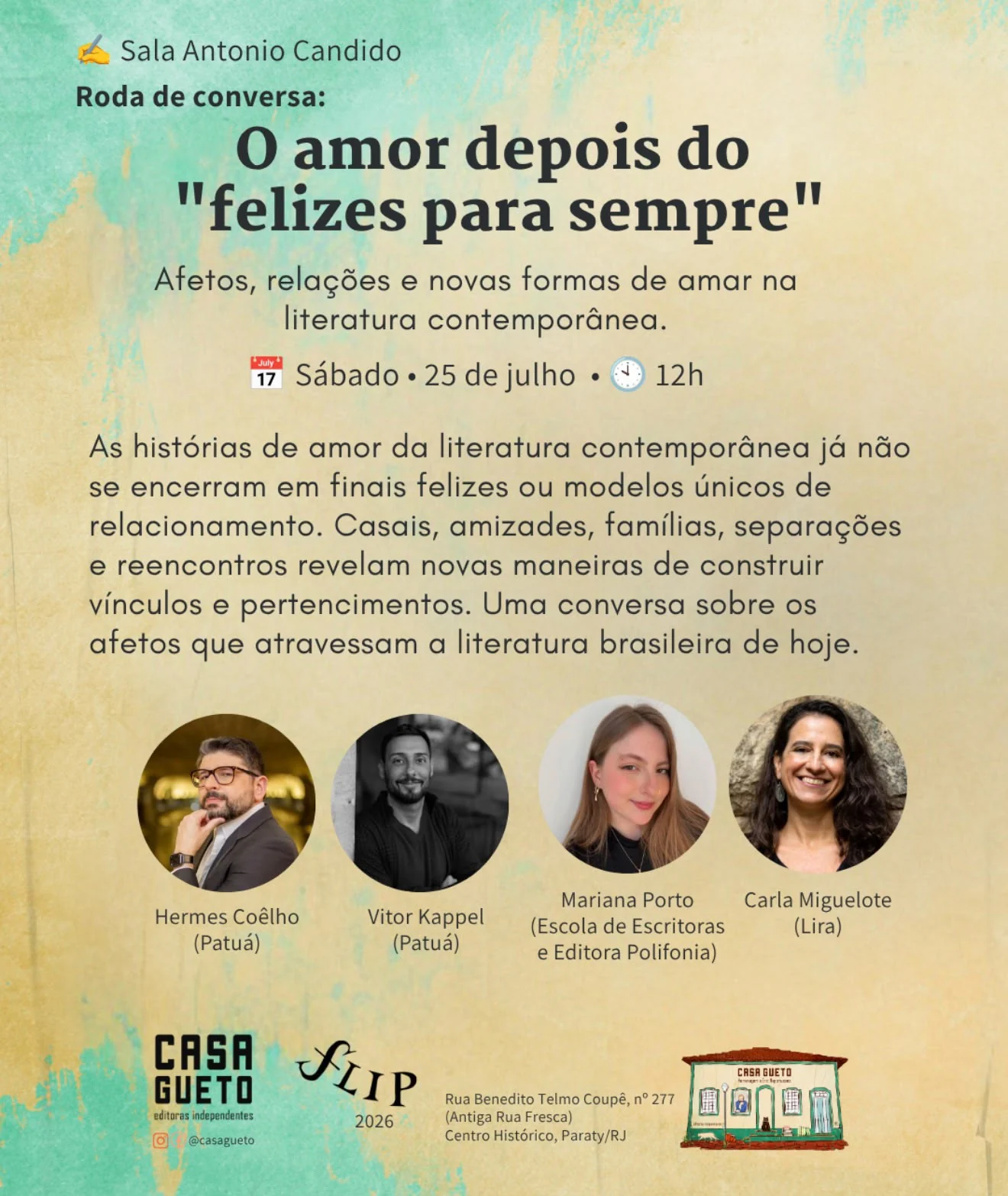 Na Flip, Vítor Kappel debate o amor após o “felizes para sempre”