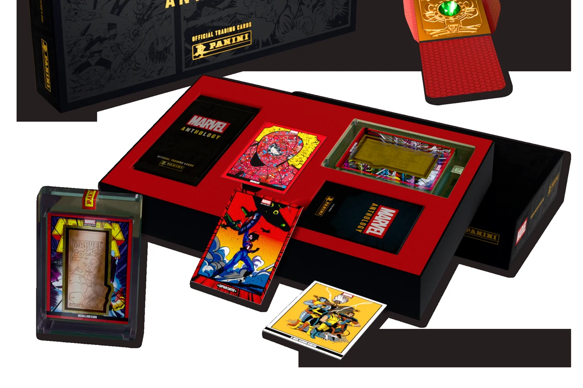 panini lanca box premium marvel anthology com cards raros no brasil featured