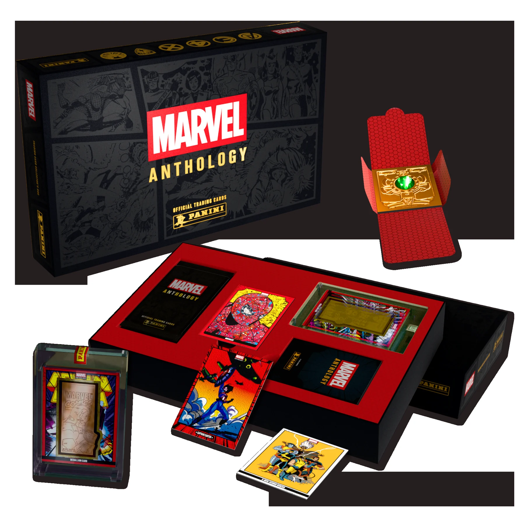 Panini lança box premium Marvel Anthology com cards raros no Brasil