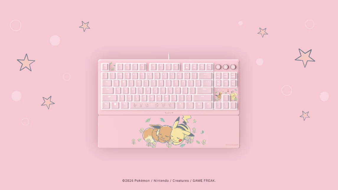 Razer aposta em Pikachu e Eevee para renovar setups gamers