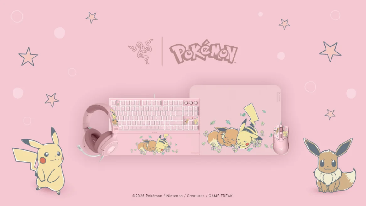 Razer aposta em Pikachu e Eevee para renovar setups gamers