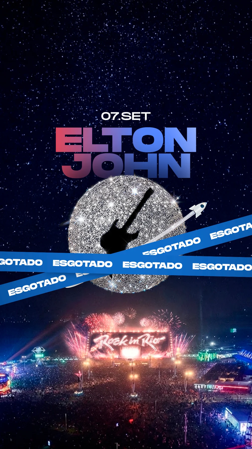 Rock in Rio esgota 7 de setembro com Elton John no Palco Mundo