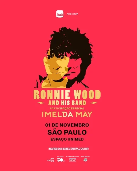 Ronnie Wood faz show raro solo em São Paulo