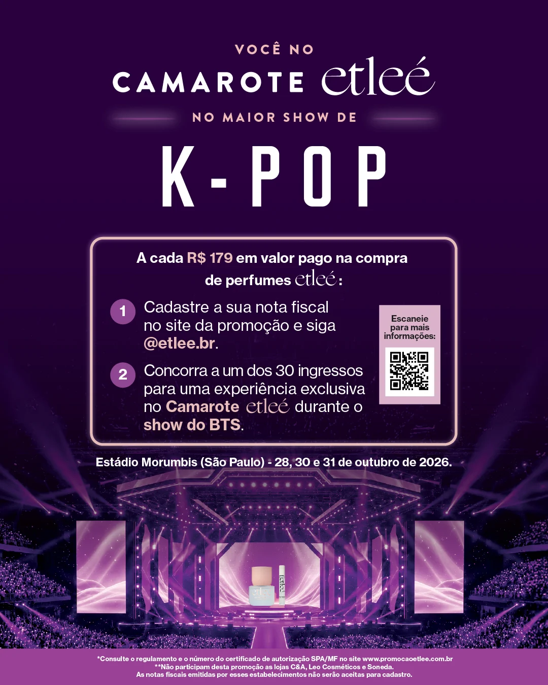 Ação leva fãs de BTS para camarote exclusivo em São Paulo