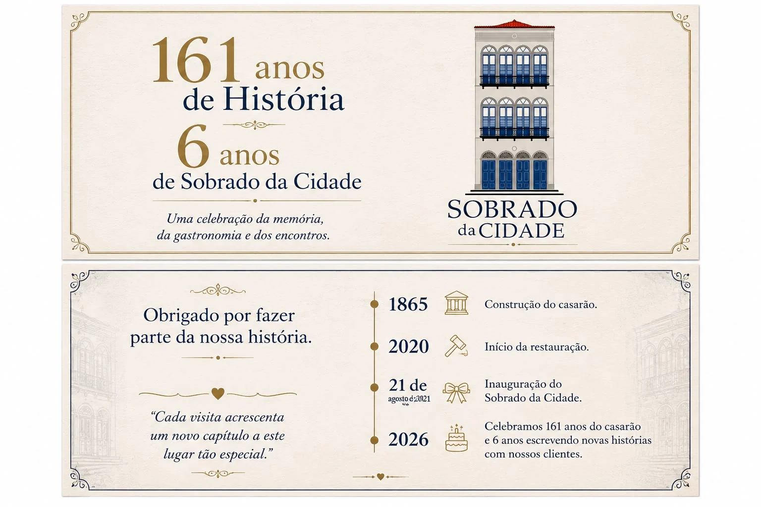 Casarão de 1865 vira palco de música e memória no Centro