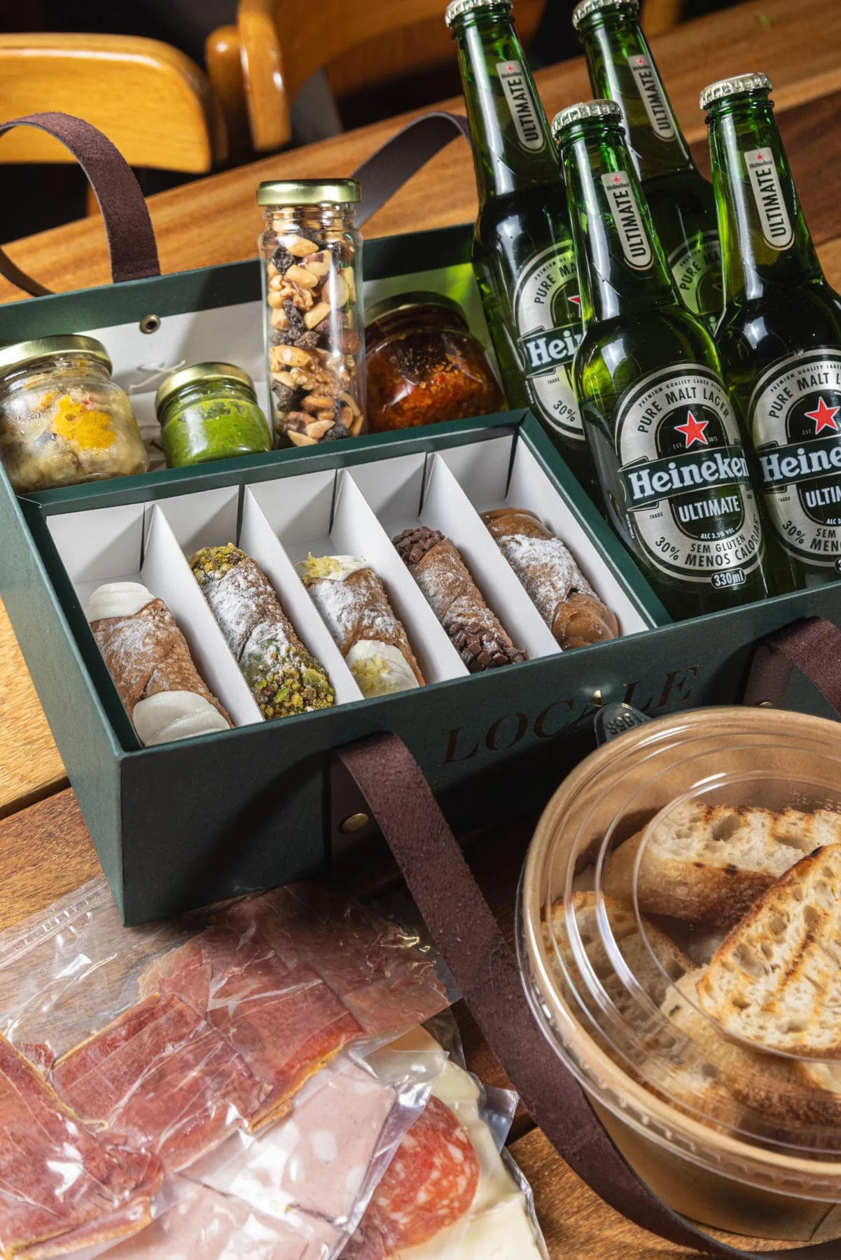 Cesta do Locale une antepastos e Heineken para o Dia dos Pais