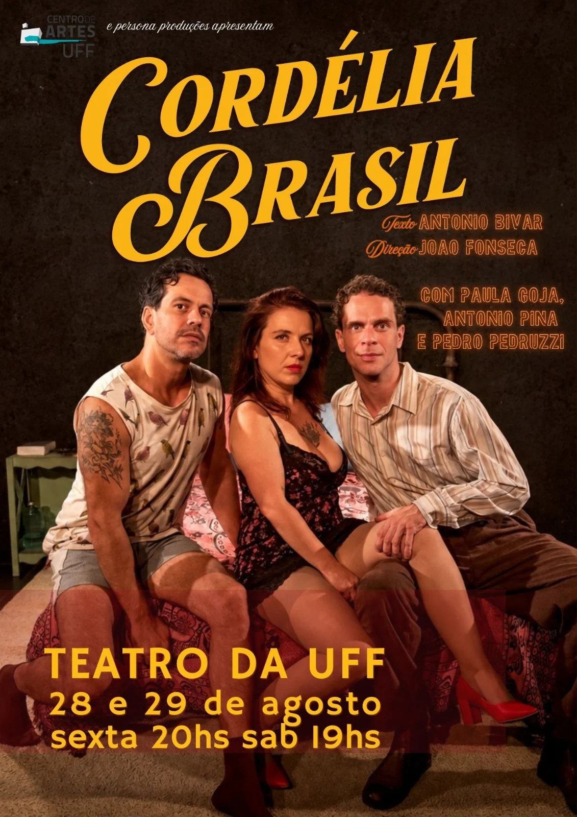 Cordélia Brasil expõe feridas do etarismo e da misoginia no Teatro da UFF
