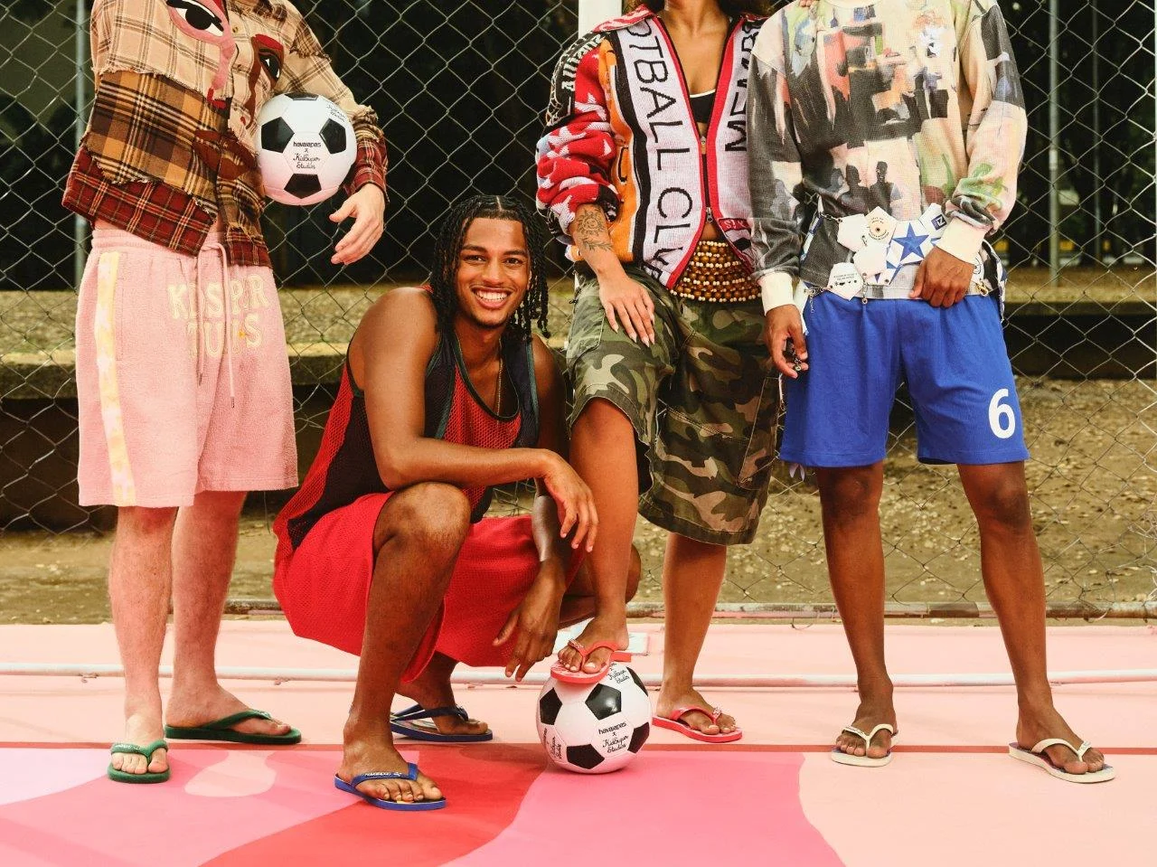 Havaianas e KidSuper transformam quadra de futebol público em São Paulo