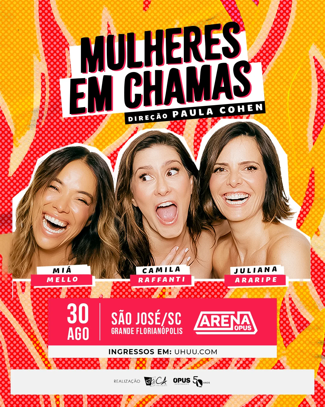Menopausa vira humor e desabafo em peça na Arena Opus