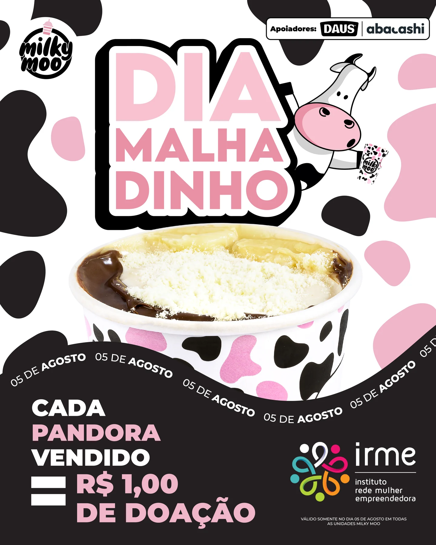 Milky Moo destina vendas do Pandora ao empreendedorismo feminino