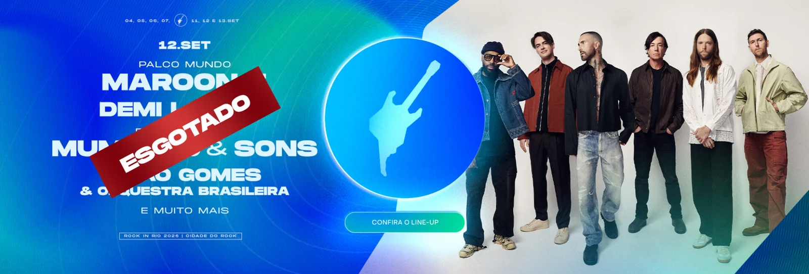 Rock in Rio 2026: ingressos para dia de Maroon 5 esgotam