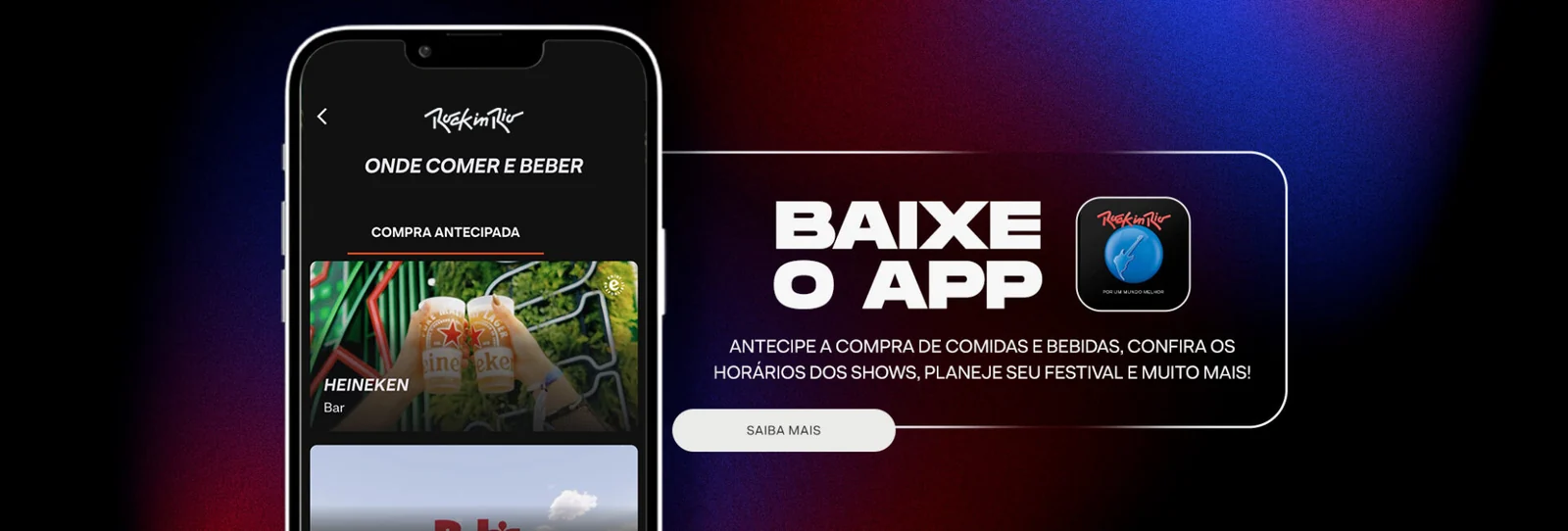 Rock in Rio libera compra de lanches pelo app com desconto em refil