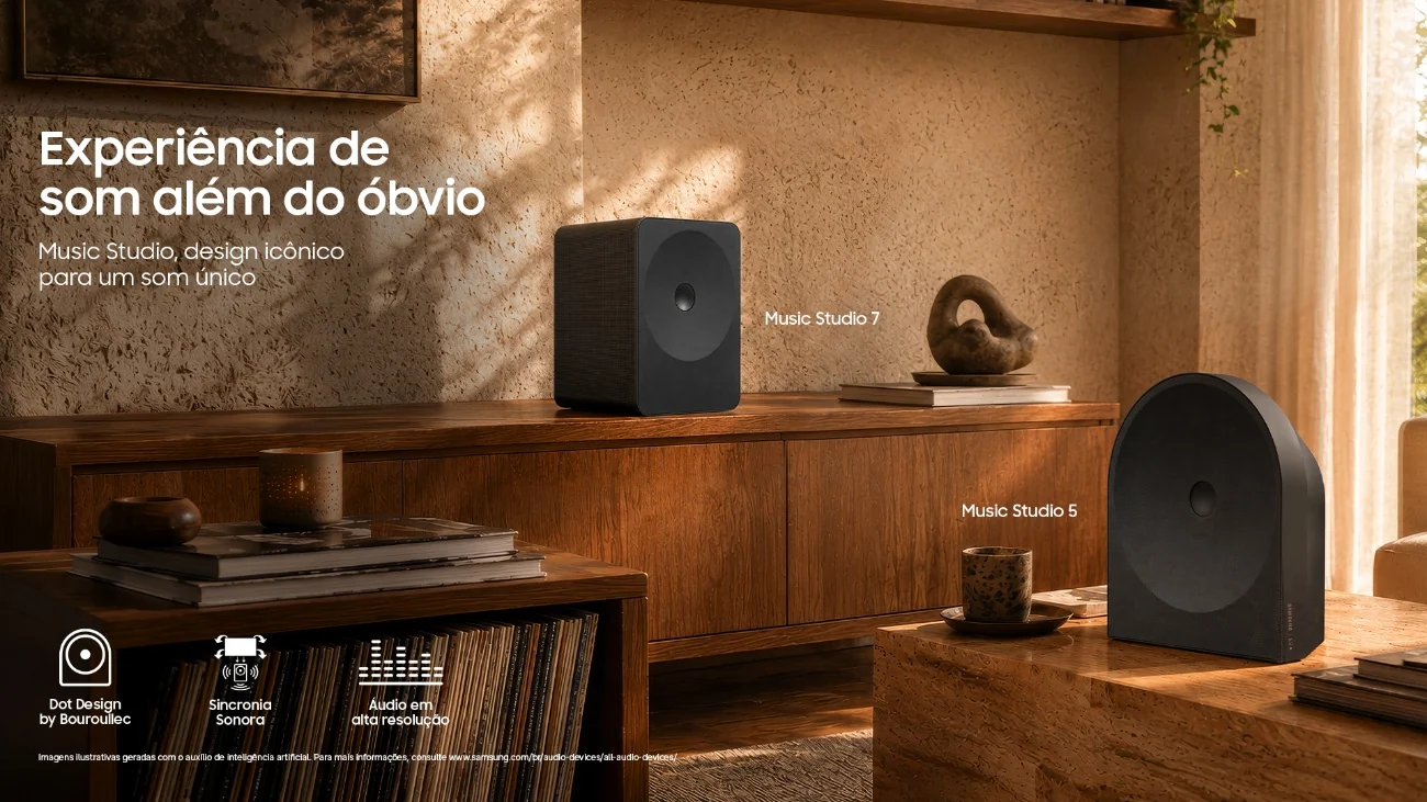 Samsung aposta em design e IA com nova linha Music Studio