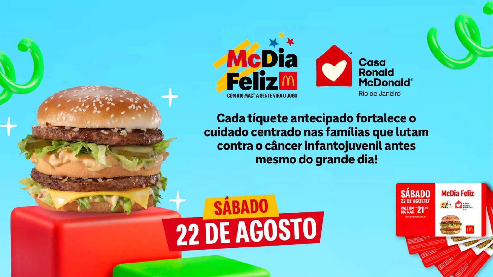 Tíquete do McDia Feliz chega ao Fórum de Niterói