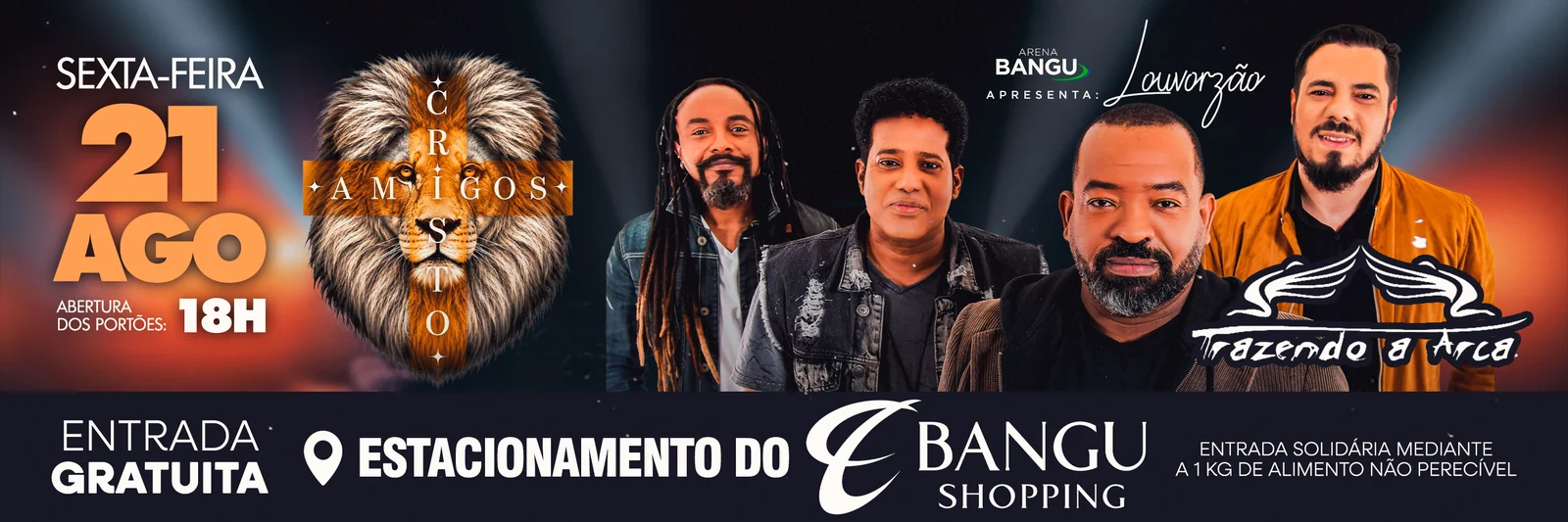 Trazendo a Arca faz show gratuito no Bangu Shopping em agosto