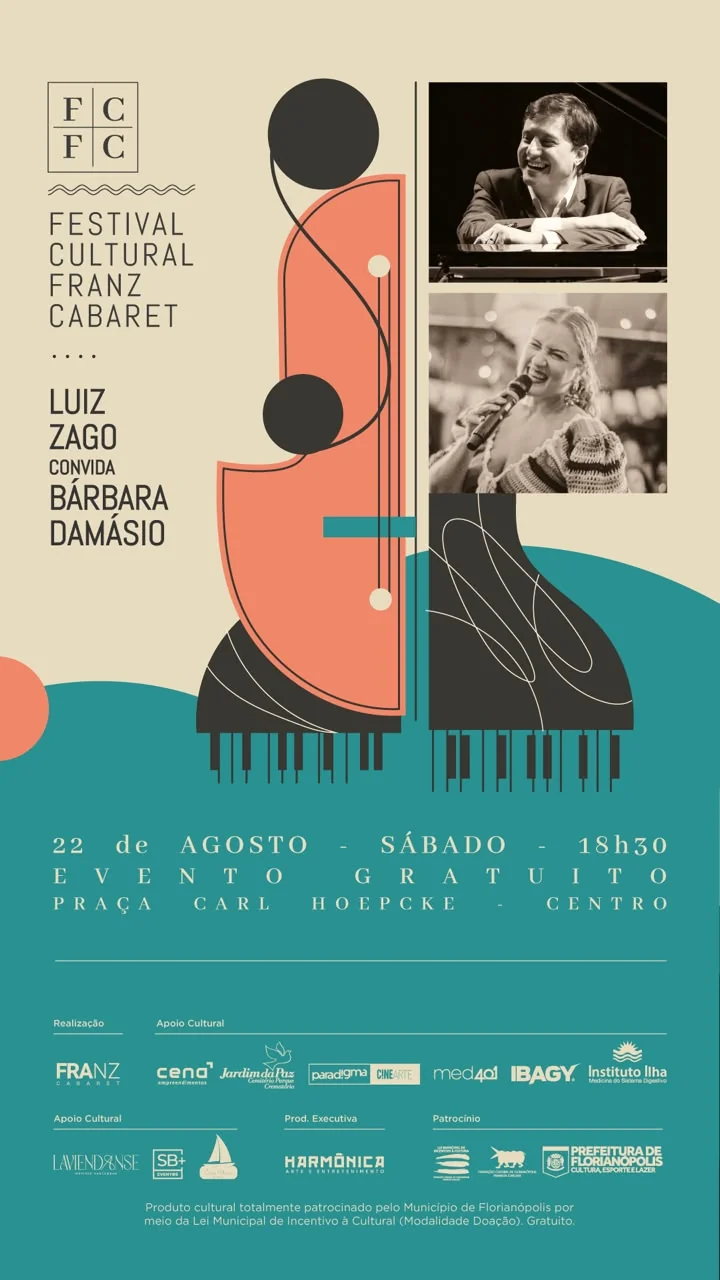 Viagem por 100 anos de MPB marca espetáculo gratuito no Franz Cabaret