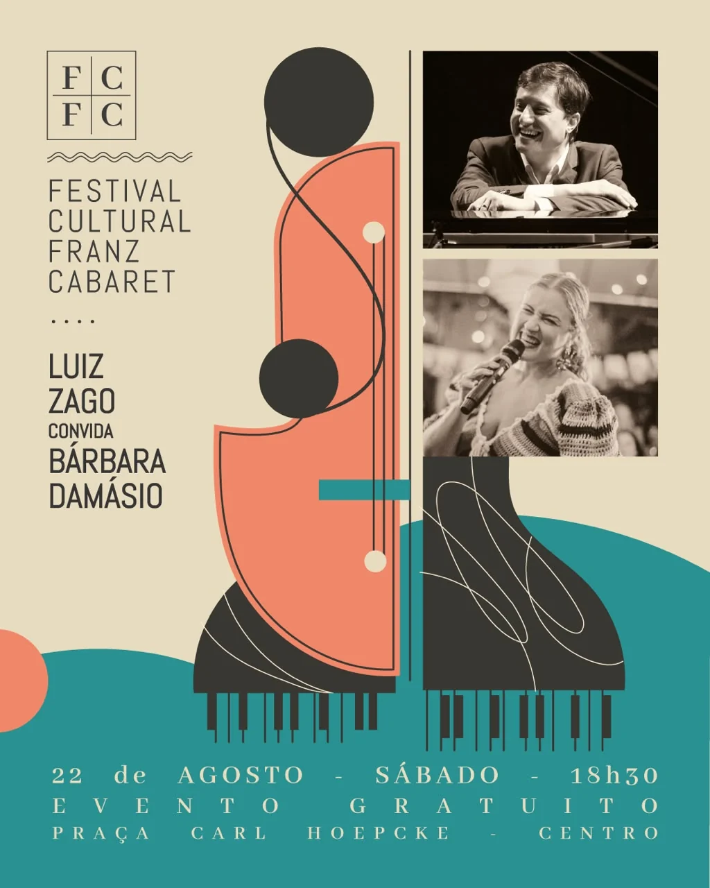 Viagem por 100 anos de MPB marca espetáculo gratuito no Franz Cabaret