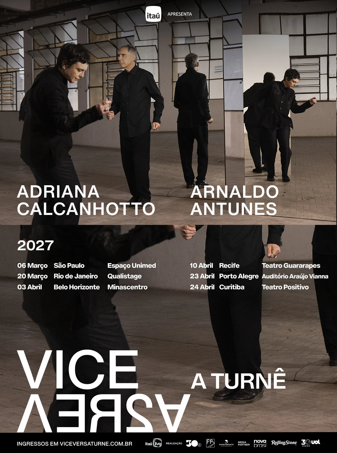 Arnaldo Antunes e Adriana Calcanhotto abrem vendas de turnê inédita 2 Arnaldo Antunes e Adriana Calcanhotto abrem vendas de turnê inédita