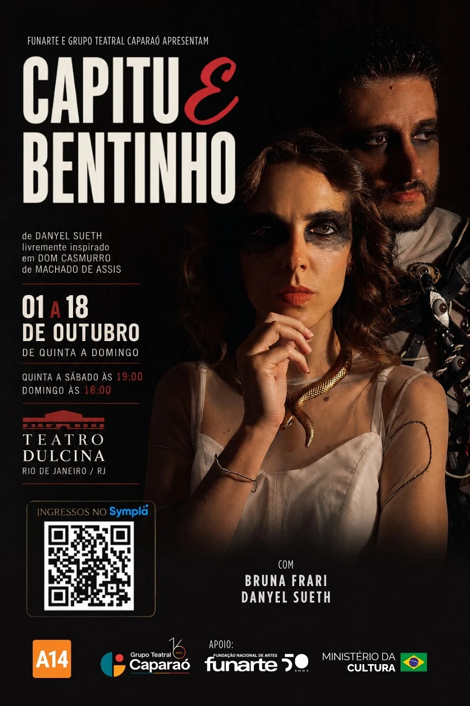 “Capitu e Bentinho” estreia no Rio com nova leitura de Machado