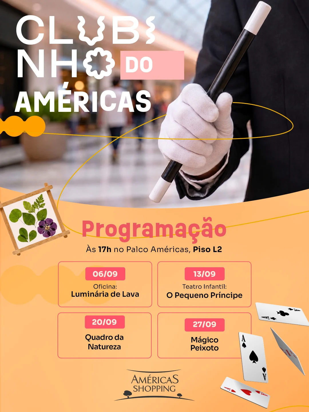 Clubinho reúne teatro, oficinas e mágica gratuita aos domingos