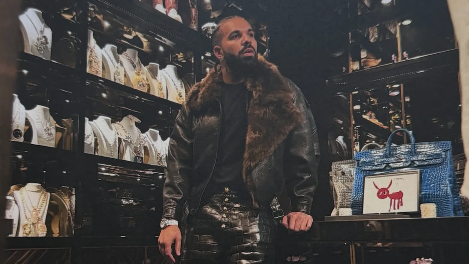 Drake aposta em jaqueta bomber Saint Laurent em Toronto