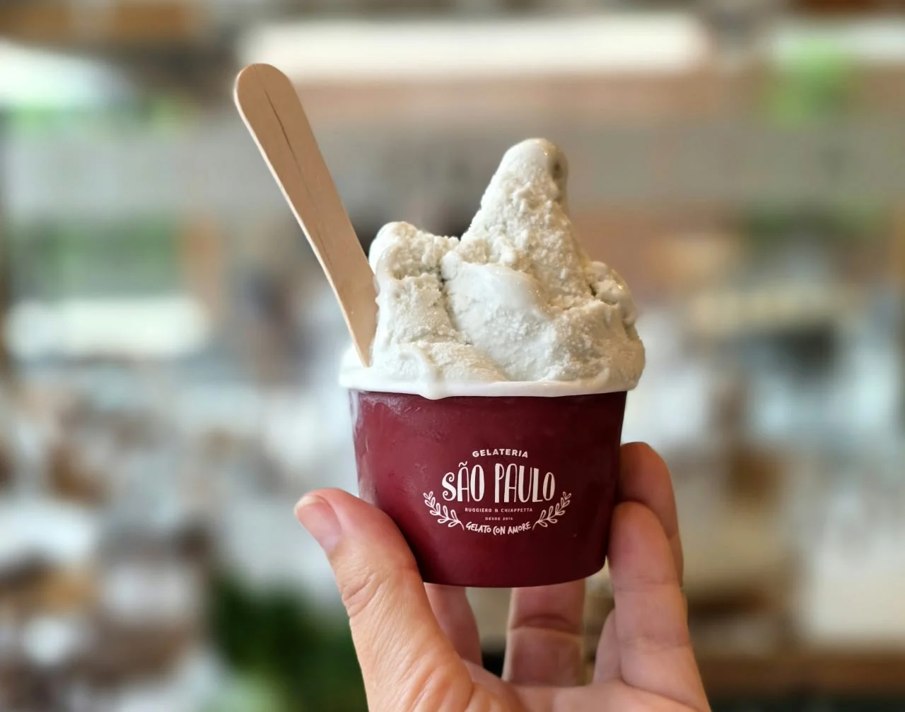 Gelateria São Paulo cria gelato de gorgonzola italiano com pera