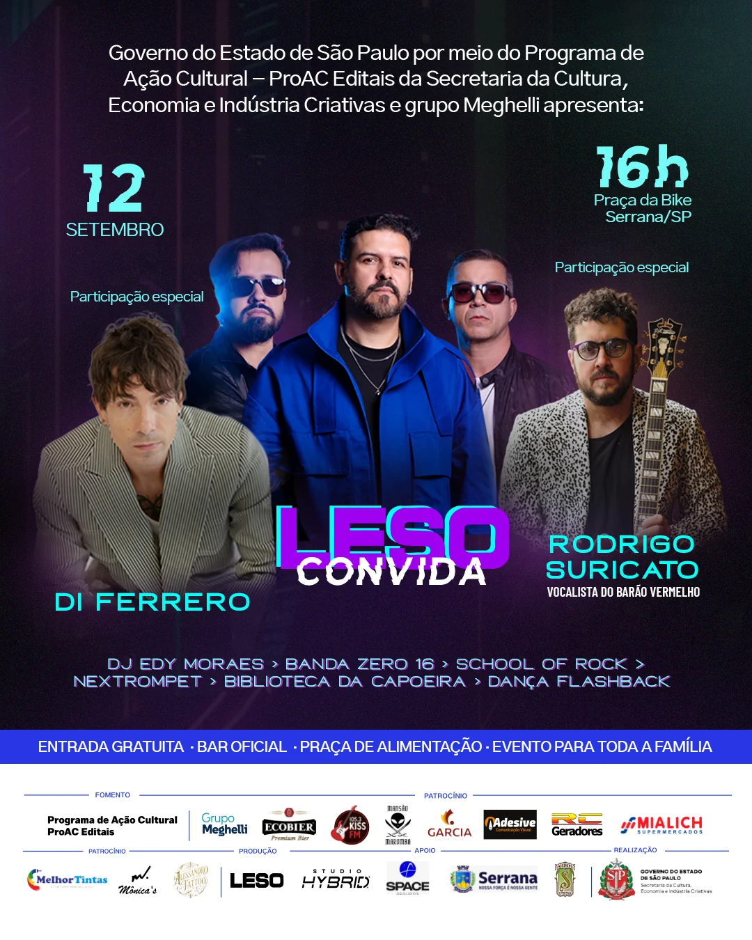 LESO reúne Di Ferrero e Rodrigo Suricato em festival de rock autoral