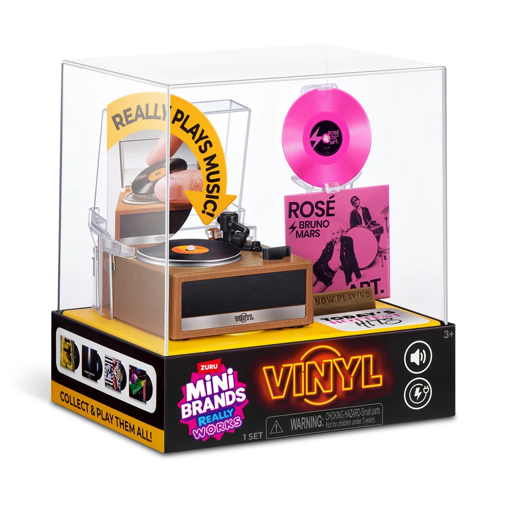 Mini vitrola que toca som de verdade une colecionáveis e nostalgia do vinil