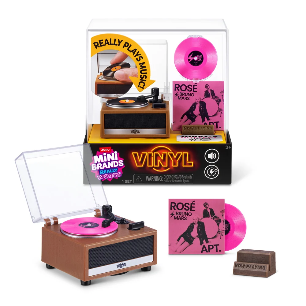 Mini vitrola que toca som de verdade une colecionáveis e nostalgia do vinil