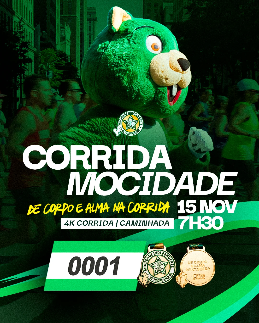 Mocidade troca avenida por corrida de rua em seu aniversário