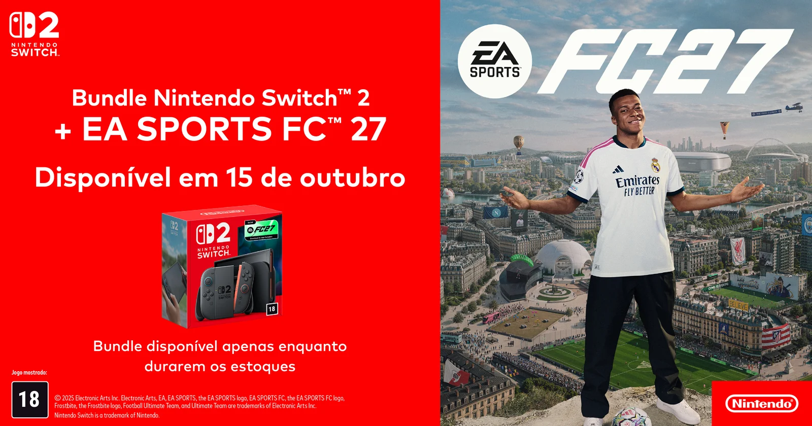 Nintendo Switch 2 ganha pacote com EA SPORTS FC 27 no Brasil 4 Nintendo Switch 2 ganha pacote com EA SPORTS FC 27 no Brasil