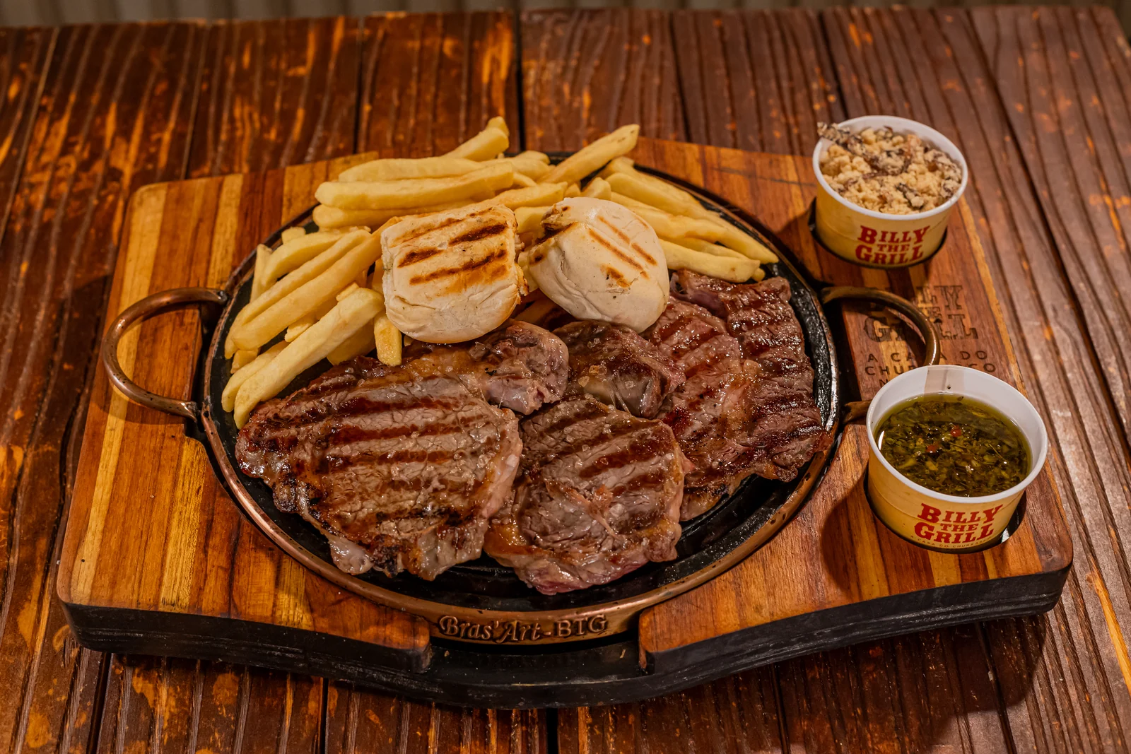 Novo entrecôte na pedra vira opção para compartilhar no Billy The Grill