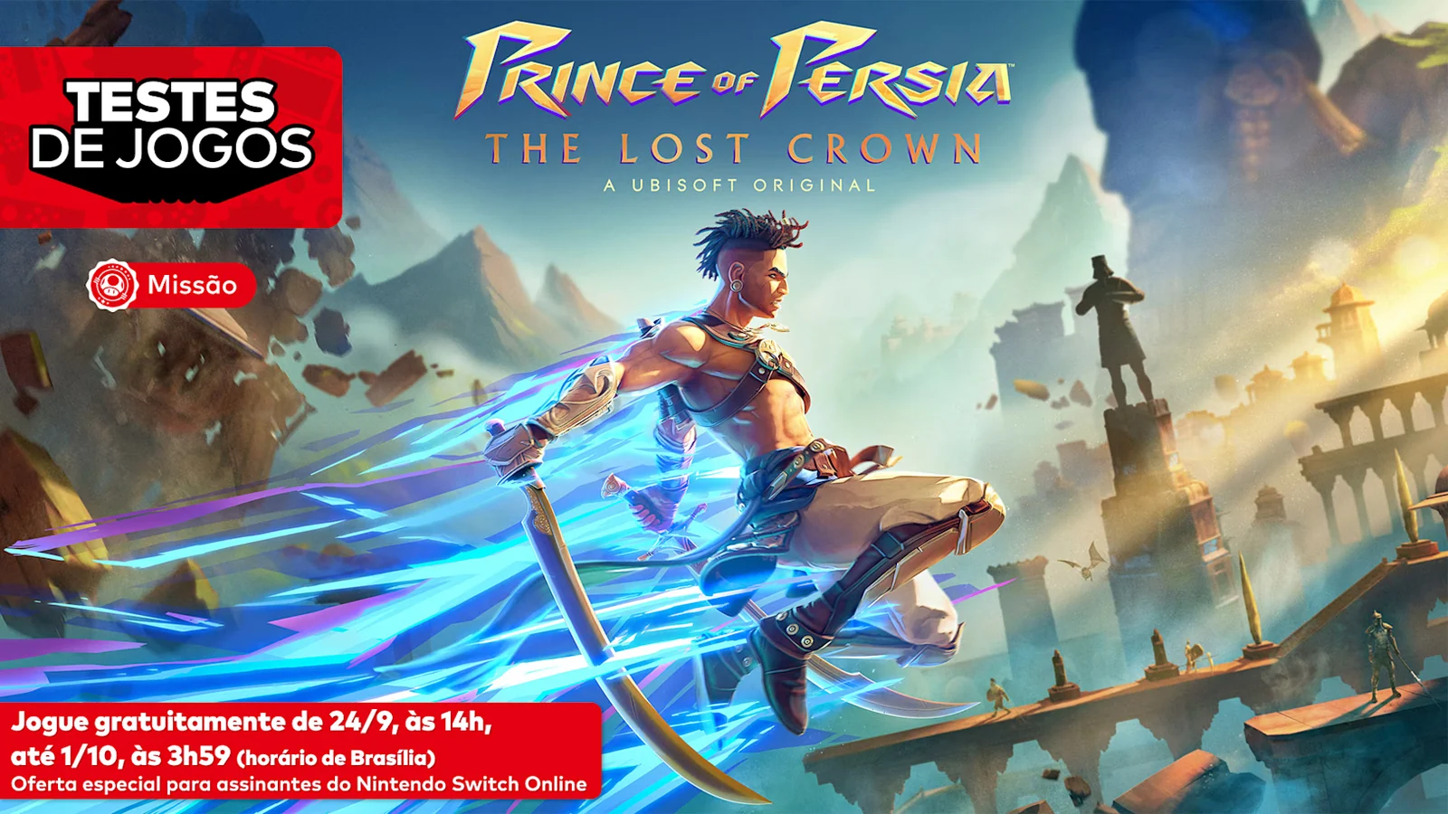 Prince of Persia grátis no Switch até 1º de outubro