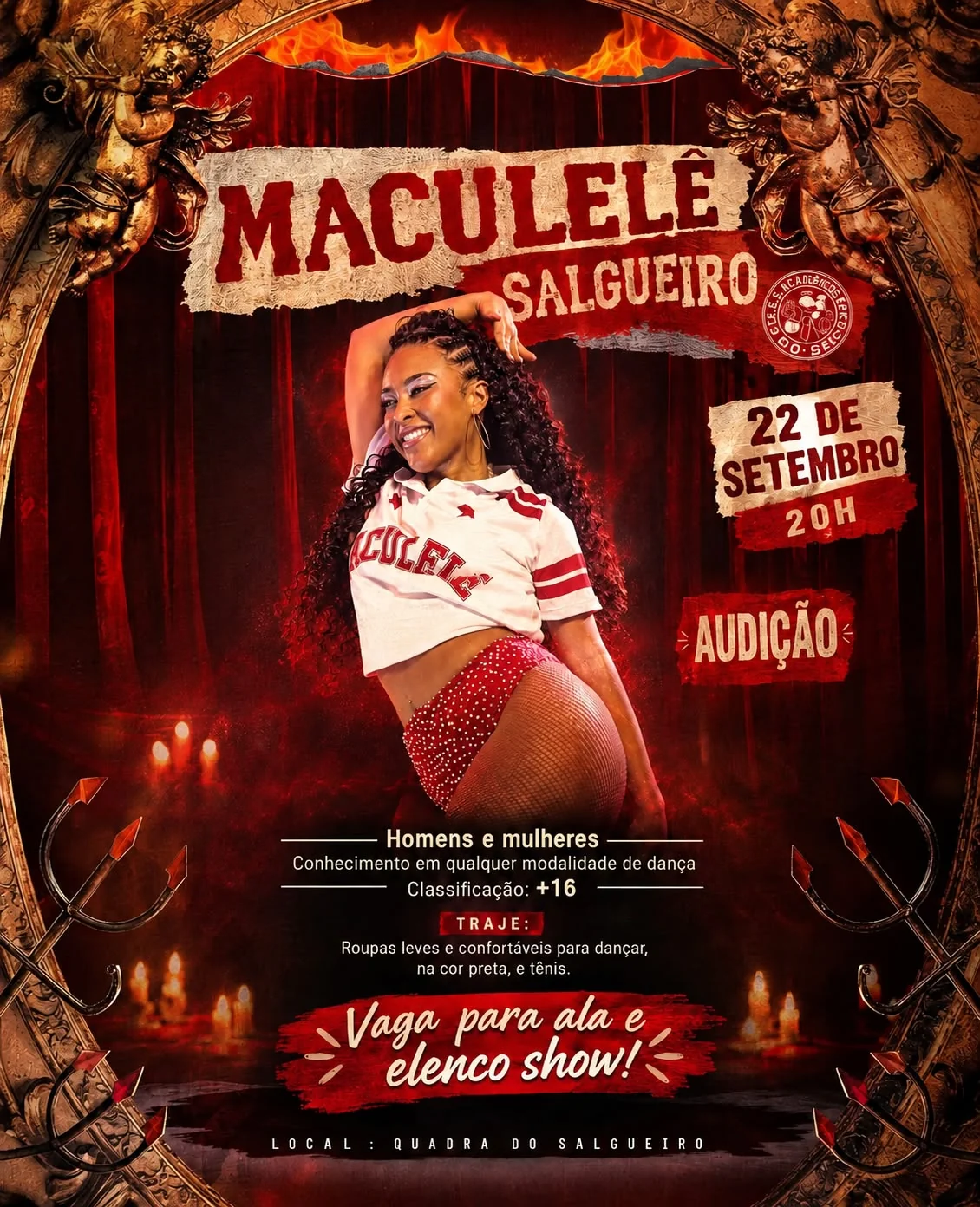Salgueiro abre seleção de dança para a ala Maculelê 1 Salgueiro abre seleção de dança para a ala Maculelê