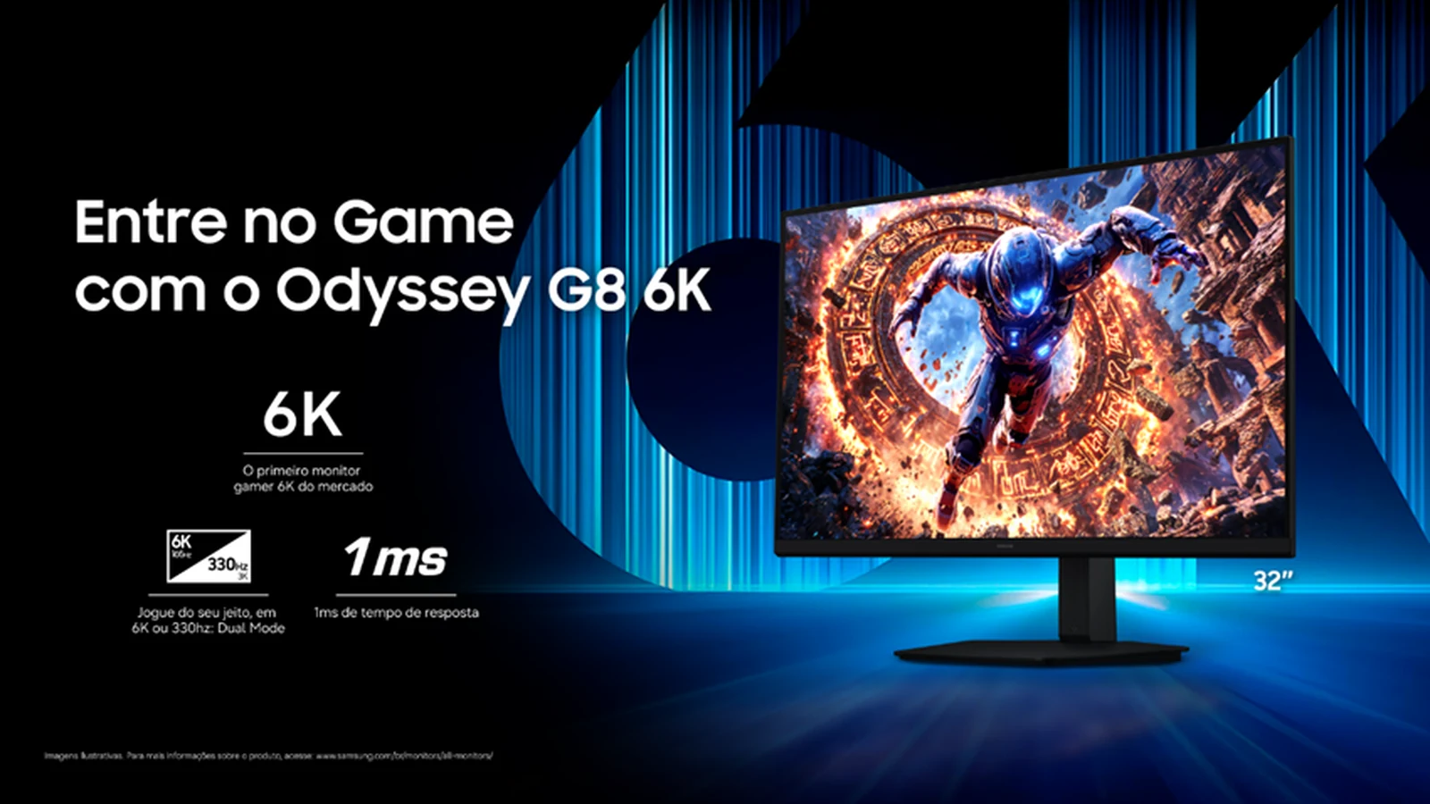 samsung lanca odyssey g8 6k que alterna entre 165 hz e 330 hz featured