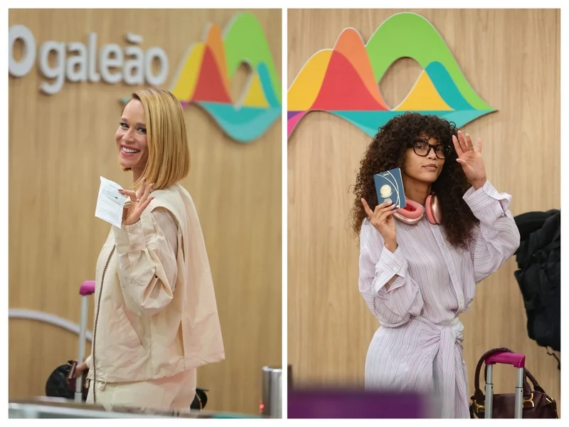 Taís Araújo e Mariana Ximenes embarcam para Semana de Moda de Milão