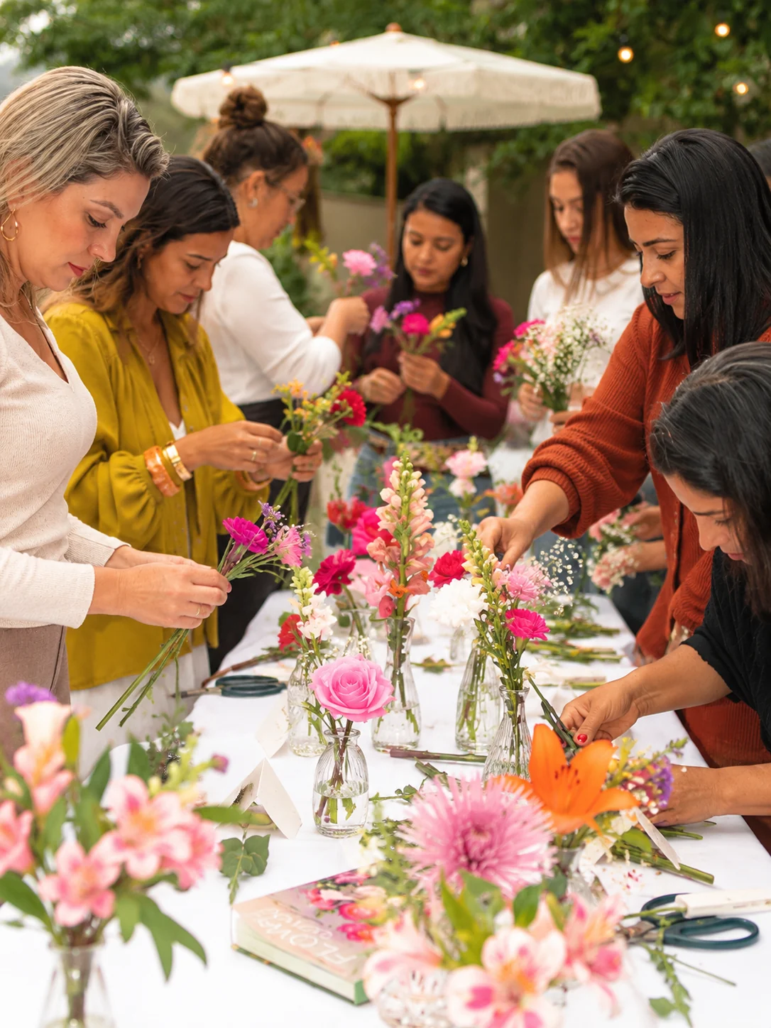 Arte floral e convivência estimulam bem-estar na terceira idade