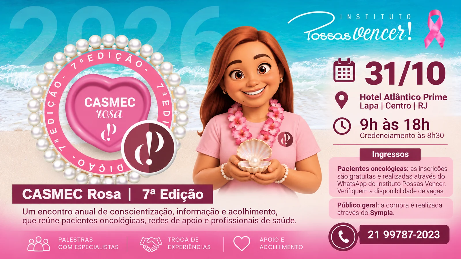 CASMEC Rosa oferece inscrição gratuita a pacientes oncológicas no Rio 1 CASMEC Rosa oferece inscrição gratuita a pacientes oncológicas no Rio