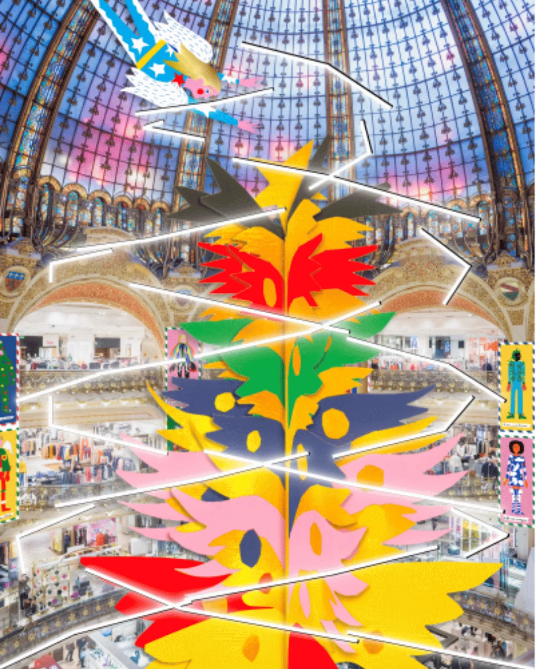 Castelbajac assina decoração de Natal das Galeries Lafayette em Paris