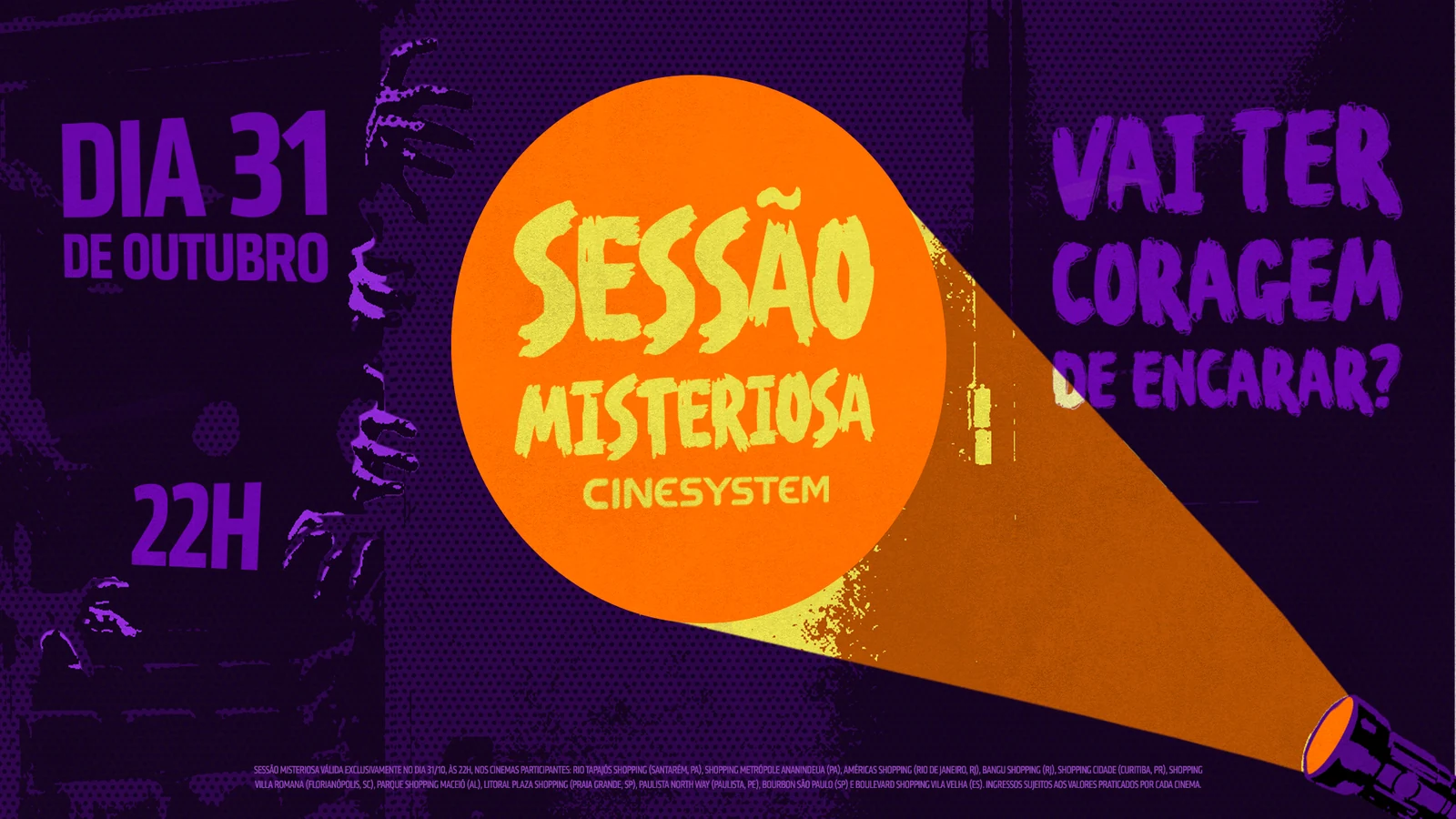 Cinesystem fará sessão misteriosa com terror inédito no Halloween cinesystem fara sessao misteriosa com terror inedito no halloween featured