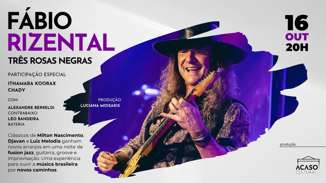 Fábio Rizental recria clássicos da MPB em fusão de jazz e rock