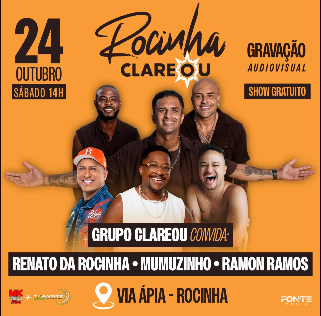Grupo Clareou grava novo audiovisual gratuito nas ruas da Rocinha