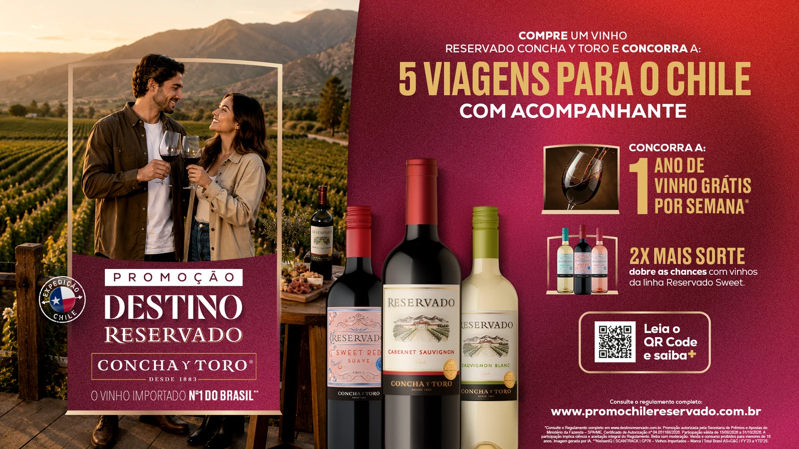 marca de vinho sorteia viagens ao chile e um ano de garrafas gratis featured