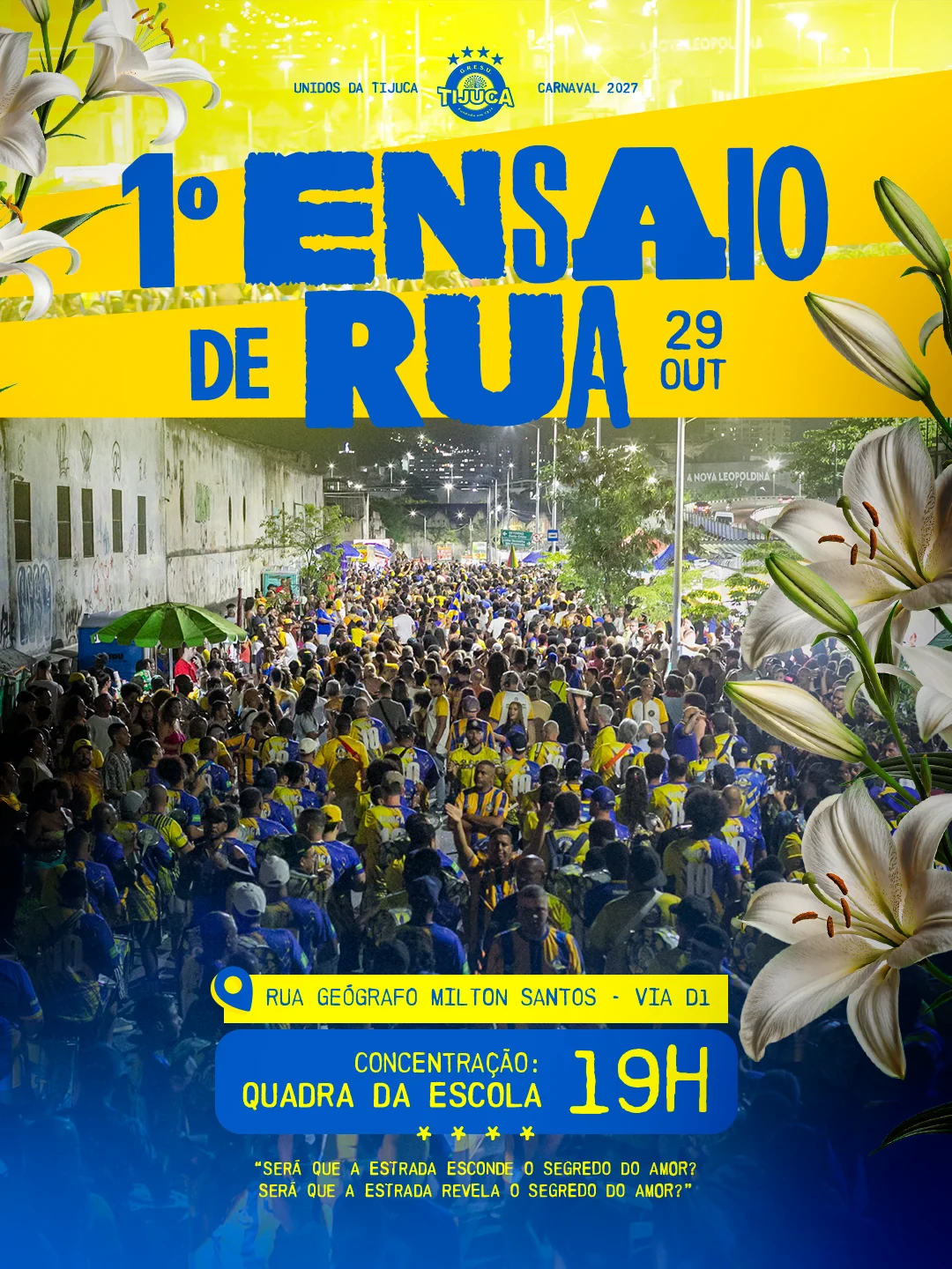 Unidos da Tijuca inicia ensaios de rua focados em Harmonia e Evolucao